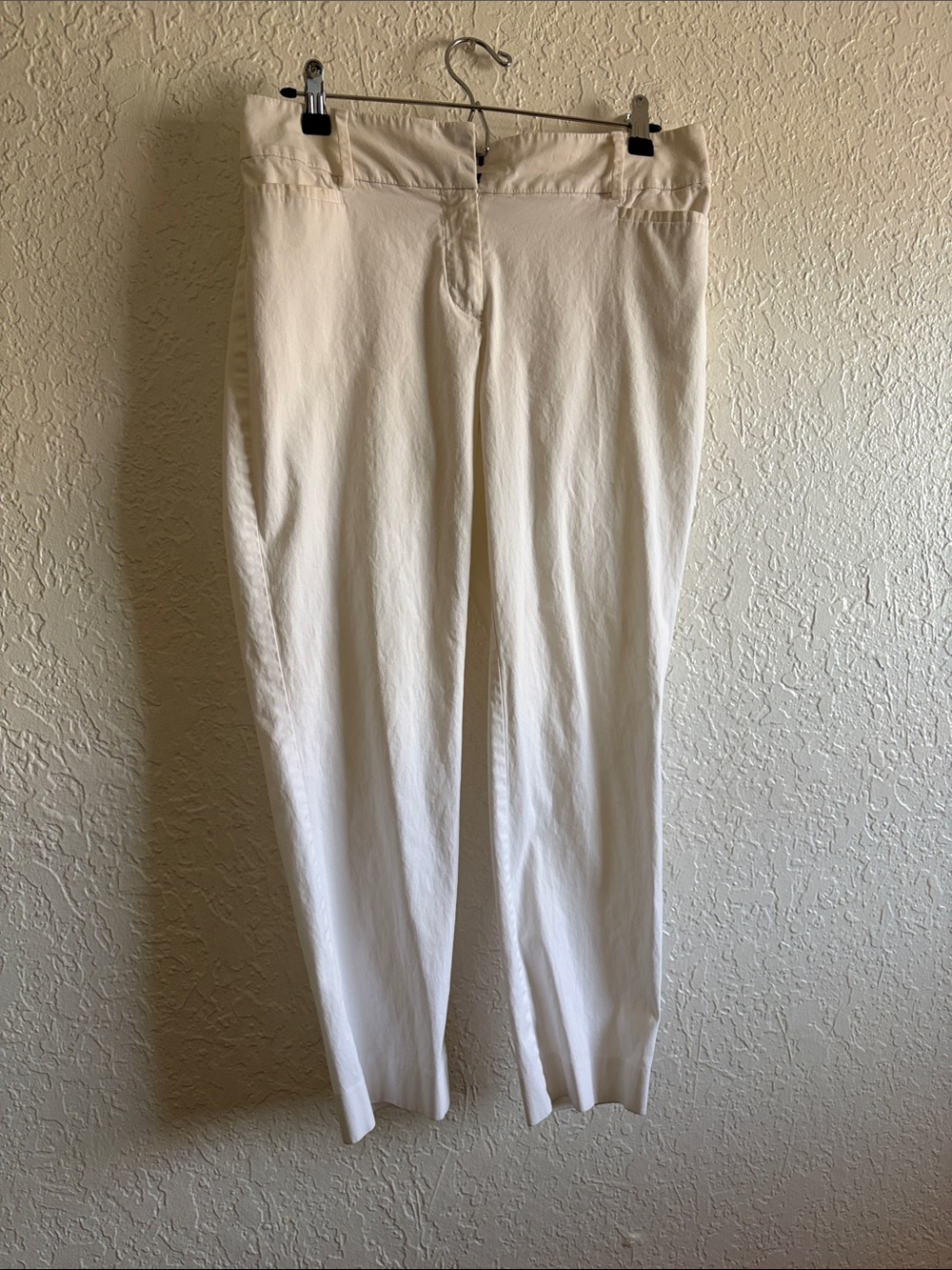 LOFT White Cropped Straight-Leg Women's Pants